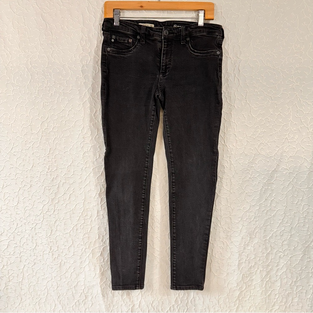 AG Adriano Goldschmied Women's Jeans Size 31 Black Denim Stretch skinny Pants